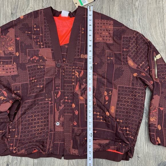 Nike Naomi Osaka Jacket Size XL Womens Jacquard Burgundy Crush Bright Crimson - Picture 3 of 16